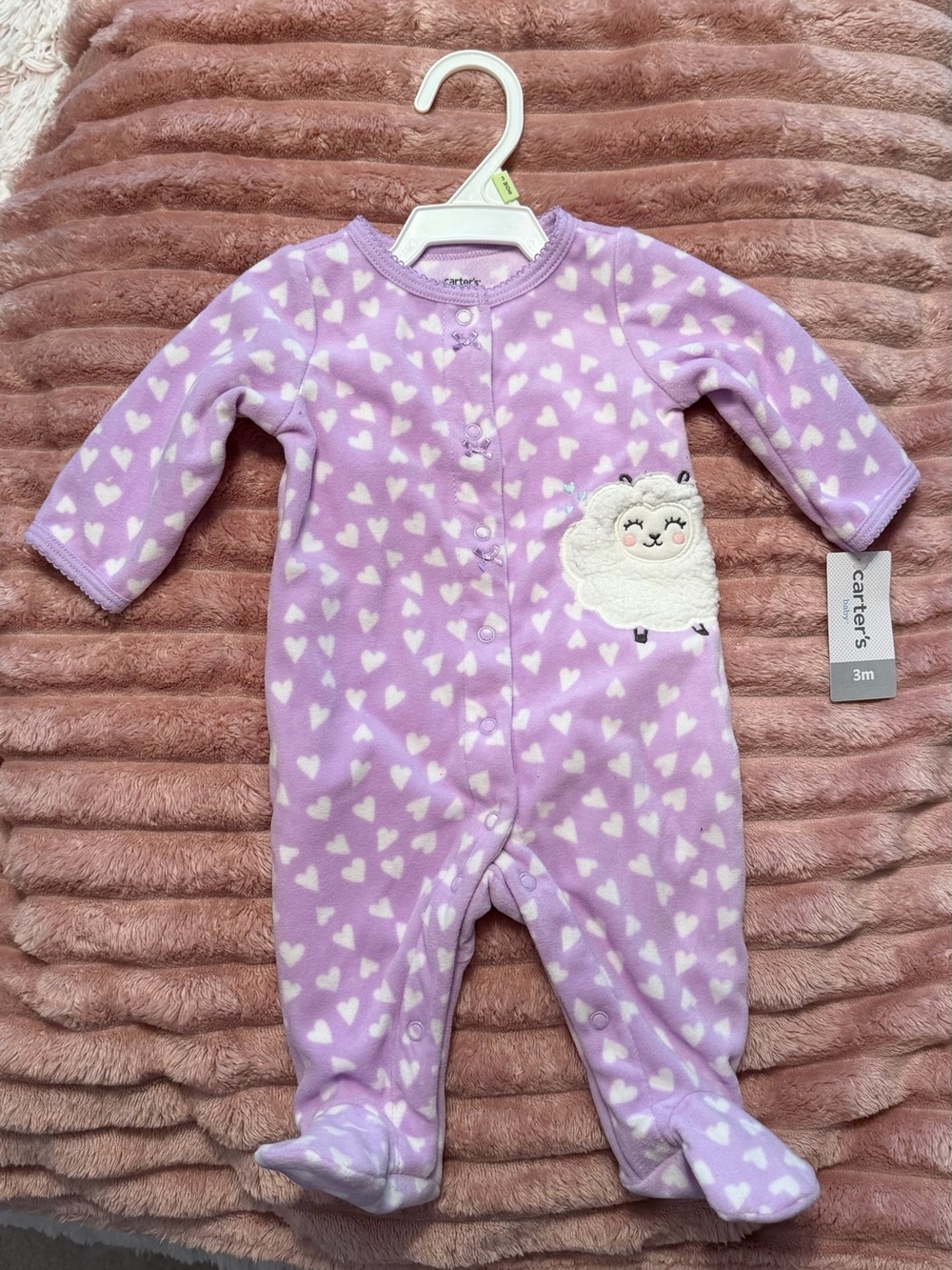 2 Carter's onesies pajamas 3 months NEW